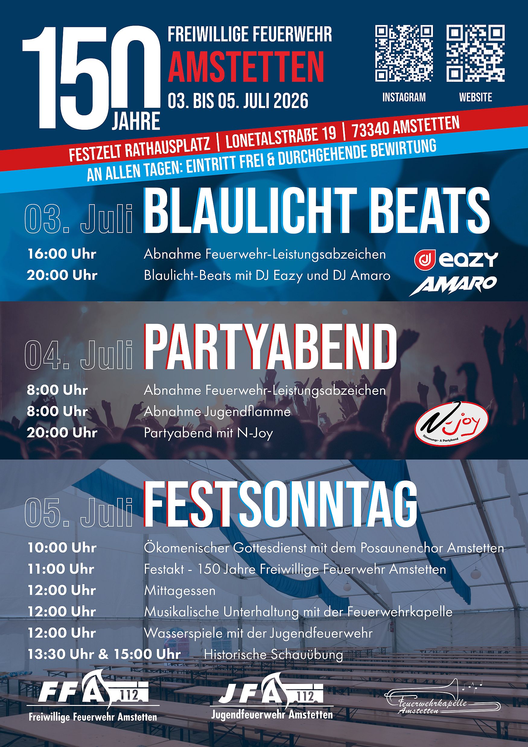 150-Jahre Feuerwehr Amstetten und Feuerwehr-Leistungsübungen