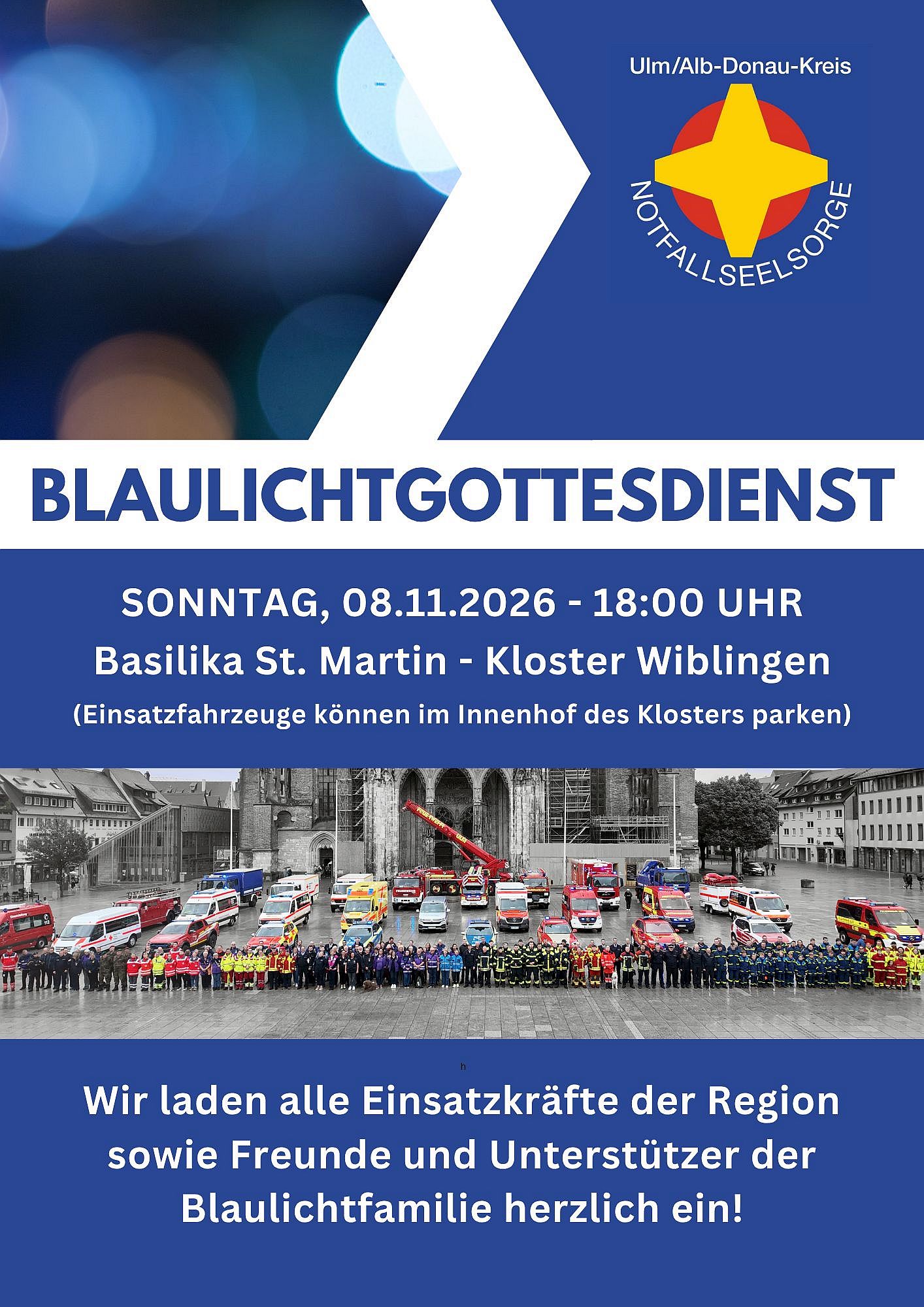 Blaulichtgottesdienst Notfallseelsorge Ulm/Alb-Donau-Kreis